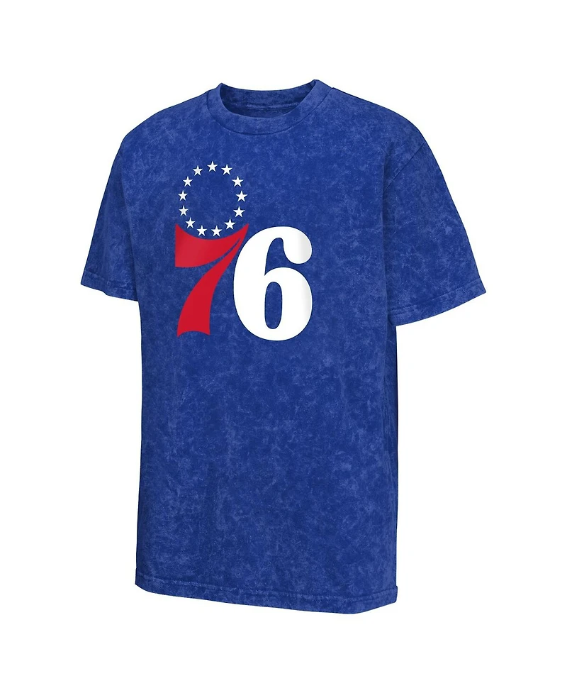 Outerstuff Big Boys and Girls Royal Philadelphia 76ers Rugged Defense T-Shirt