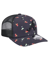 New Era Men's Black Atlanta Braves Adventure Drinks Pattern 9SEVENTY Stretch-Snap Hat