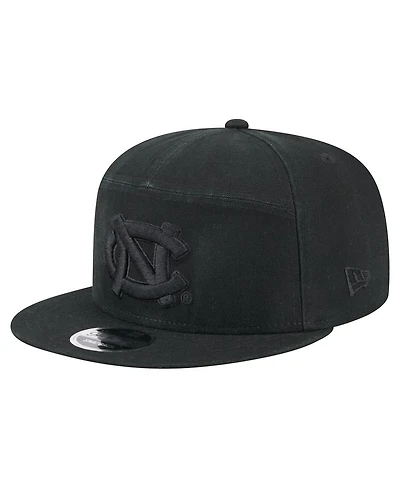 New Era Men's Black North Carolina Tar Heels Adventure Canvas Split Panel 9FIFTY Snapback Hat