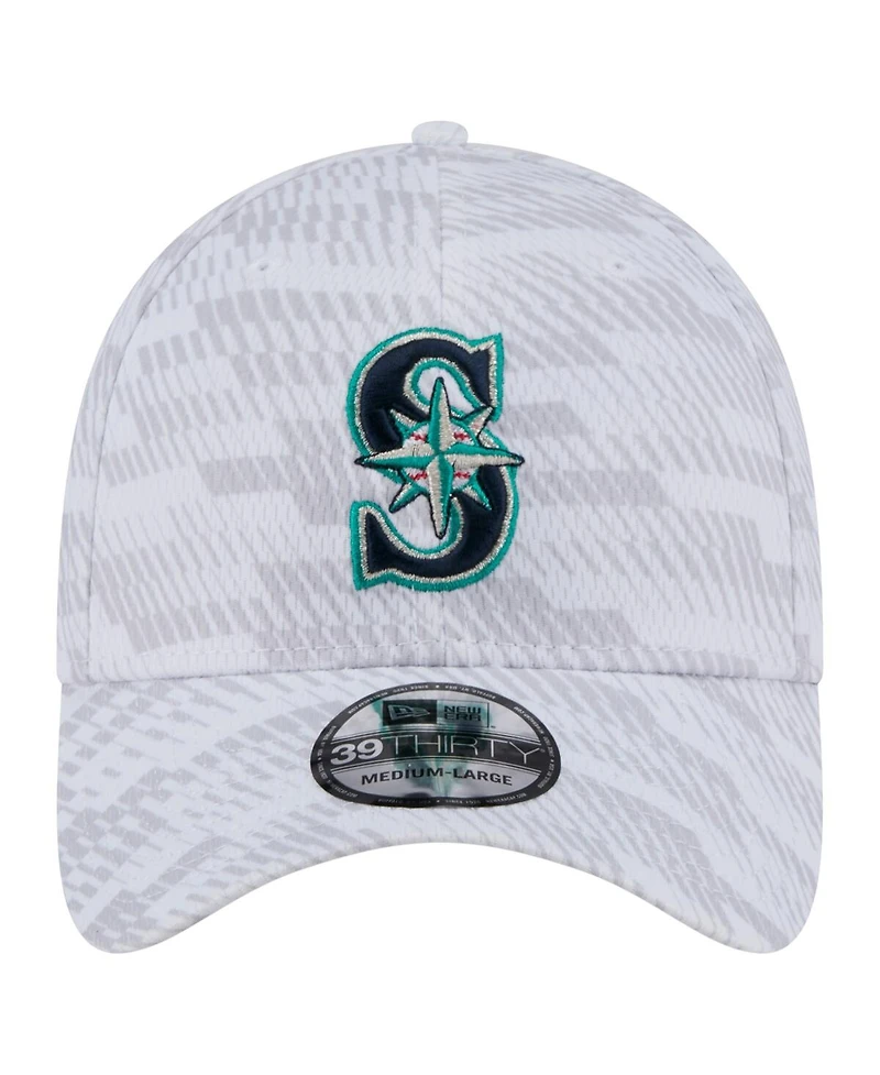 New Era Men's White Seattle Mariners Graded 39THIRTY Flex Hat