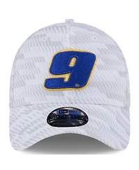 New Era Men's White Chase Elliott 39THIRTY Graded Flex Hat