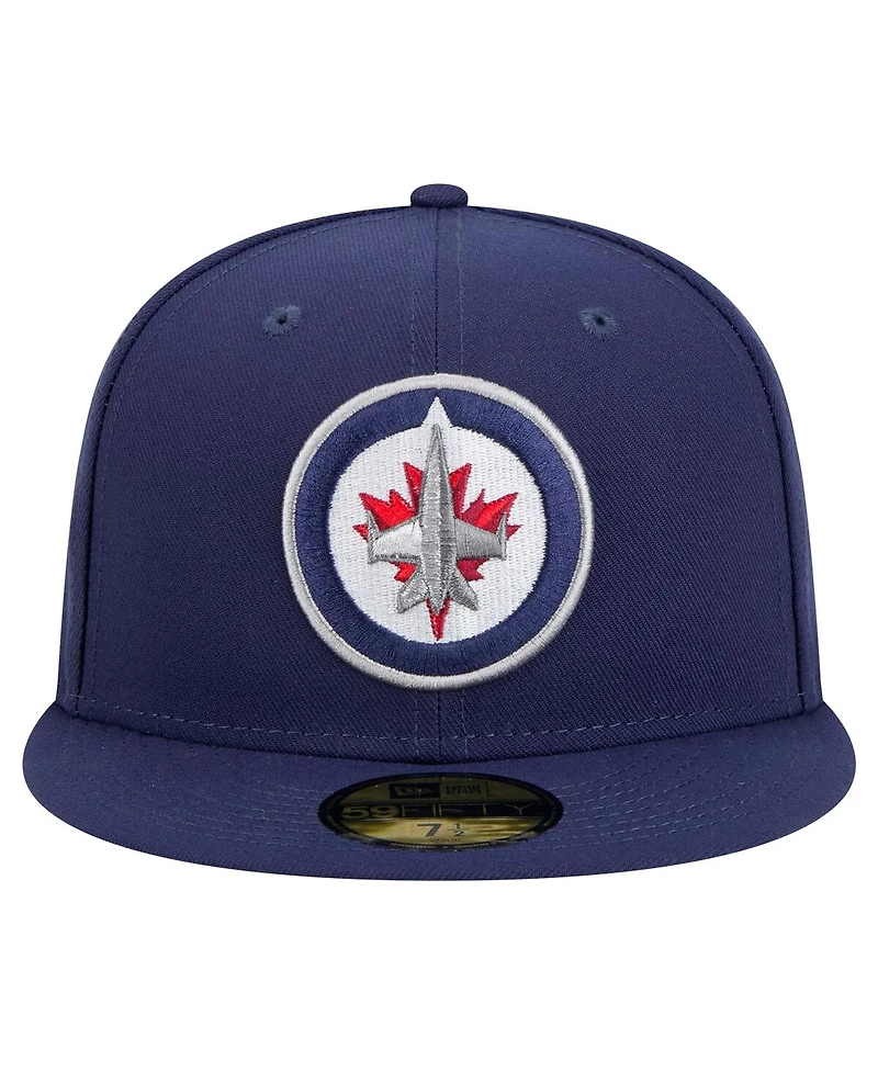 New Era Men's Navy Winnipeg Jets Core 59FIFTY Fitted Hat