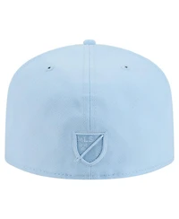 New Era Men's Light Blue Seattle Sounders Fc Color Pack A-Frame 59FIFTY Fitted Hat