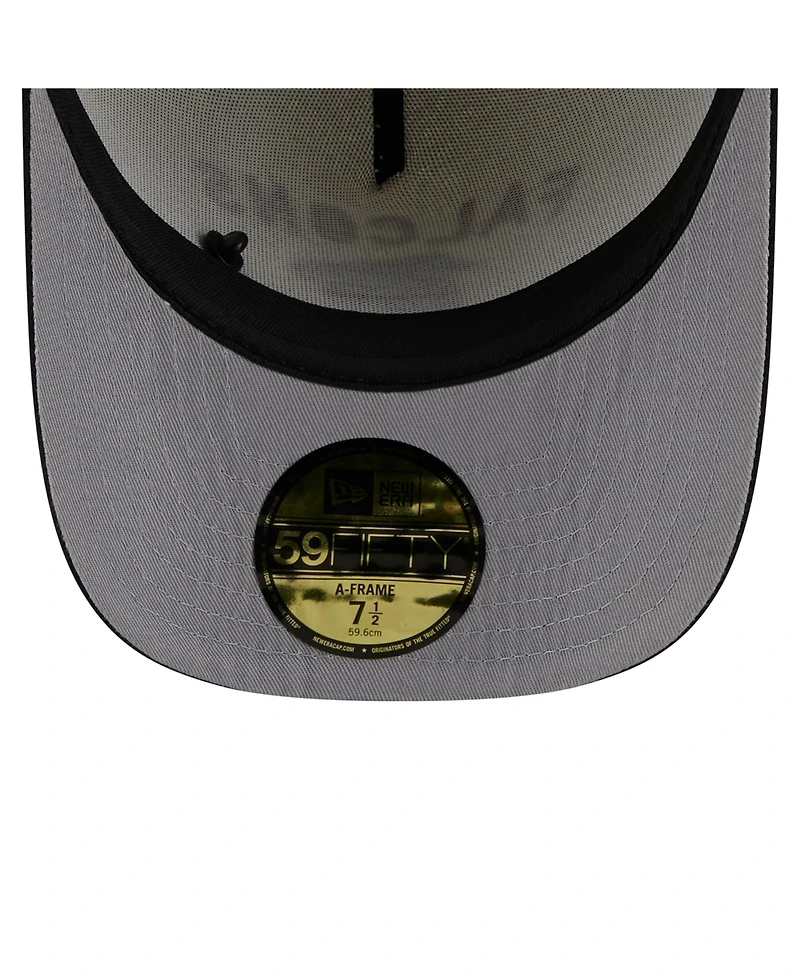 New Era Men's Cream/Black Atlanta Falcons 2025 Nfl Draft A-Frame 59FIFTY Fitted Hat
