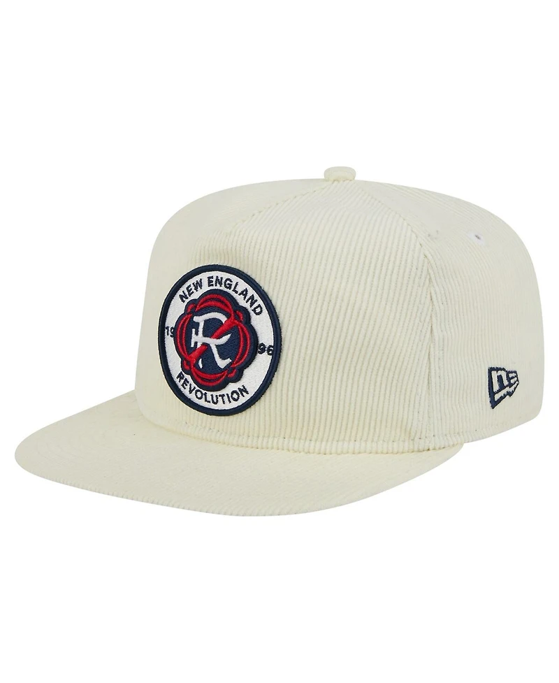 New Era Men's Cream New England Revolution 2025 Kickoff Snapback Golfer Hat