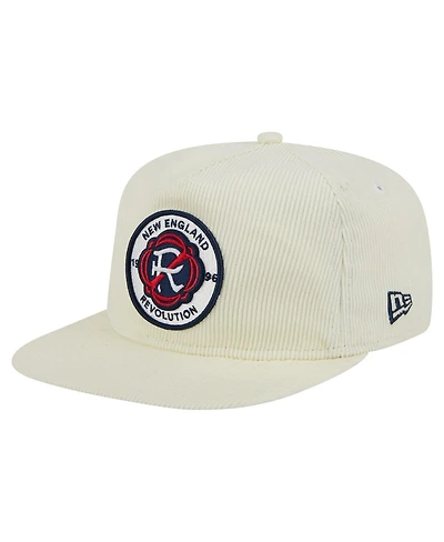New Era Men's Cream New England Revolution 2025 Kickoff Snapback Golfer Hat