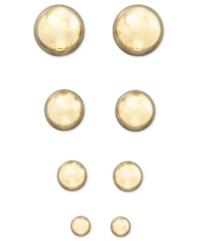 14k Yellow Gold Ball Stud Earrings 4 10mm