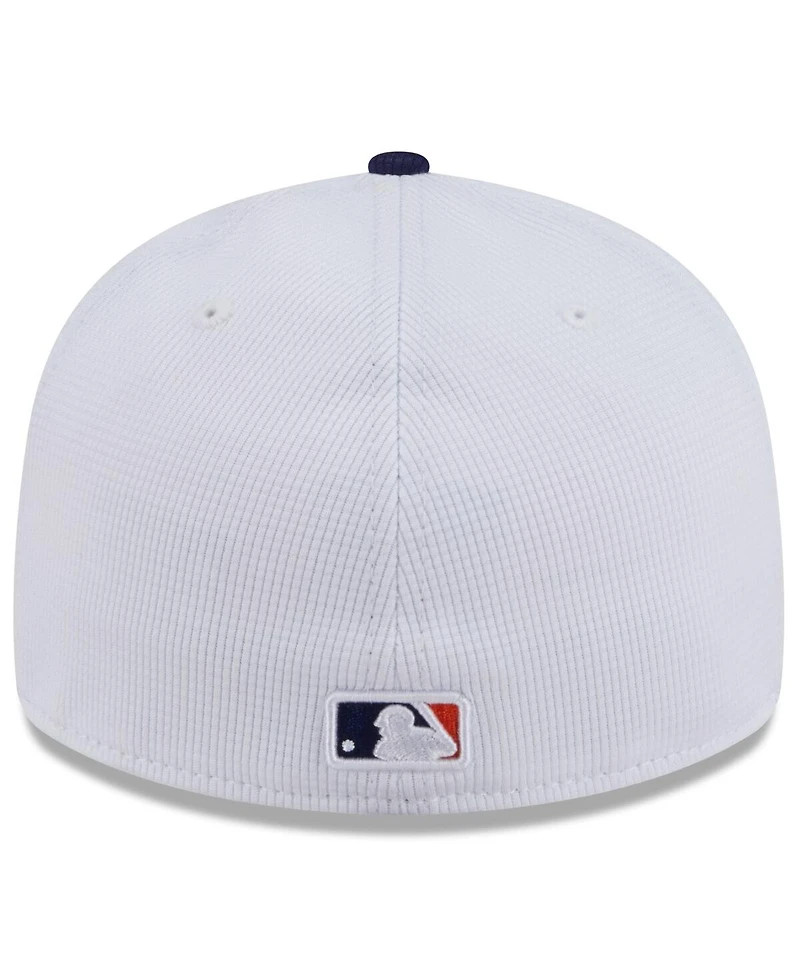 New Era Men's White/Navy Houston Astros 2025 City Connect Batting Practice Low Profile 59FIFTY Fitted Hat