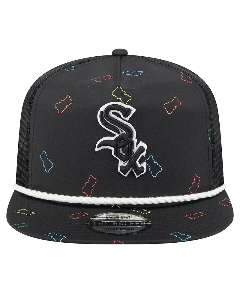 New Era Men's Black Chicago White Sox Gummy Golfer Trucker Adjustable Hat