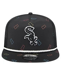 New Era Men's Black Chicago White Sox Gummy Golfer Trucker Adjustable Hat