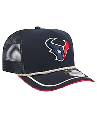 New Era Men's Navy Houston Texans Vintage Team Rope A-Frame Trucker 9FIFTY Snapback Hat