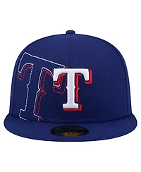 New Era Men's Royal Texas Rangers Yarn Stitch 59FIFTY Fitted Hat