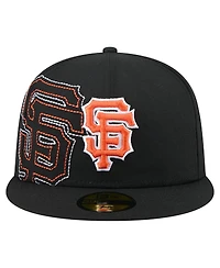 New Era Men's Black San Francisco Giants Yarn Stitch 59FIFTY Fitted Hat