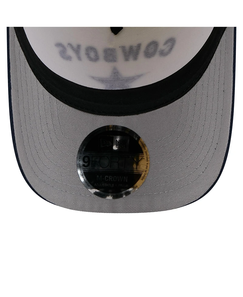 New Era Men's Cream/Navy Dallas Cowboys 2025 Nfl Draft 9FORTY A-Frame M-Crown Adjustable Hat