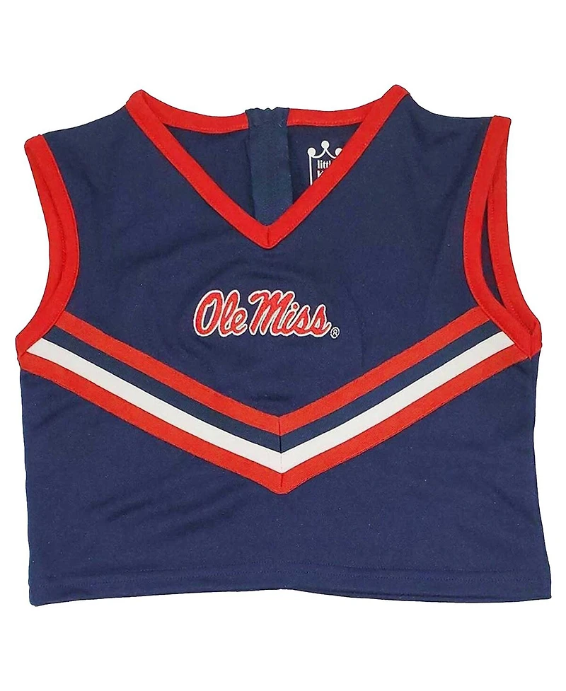 Little King Big Girls 2-Piece Navy Ole Miss Rebels Cheer Set