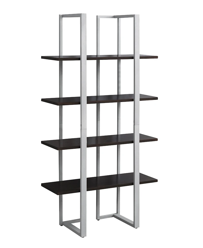 Metal 4-Tier Bookshelf – Open Shelving Unit for Home or Office