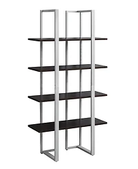 Metal 4-Tier Bookshelf – Open Shelving Unit for Home or Office