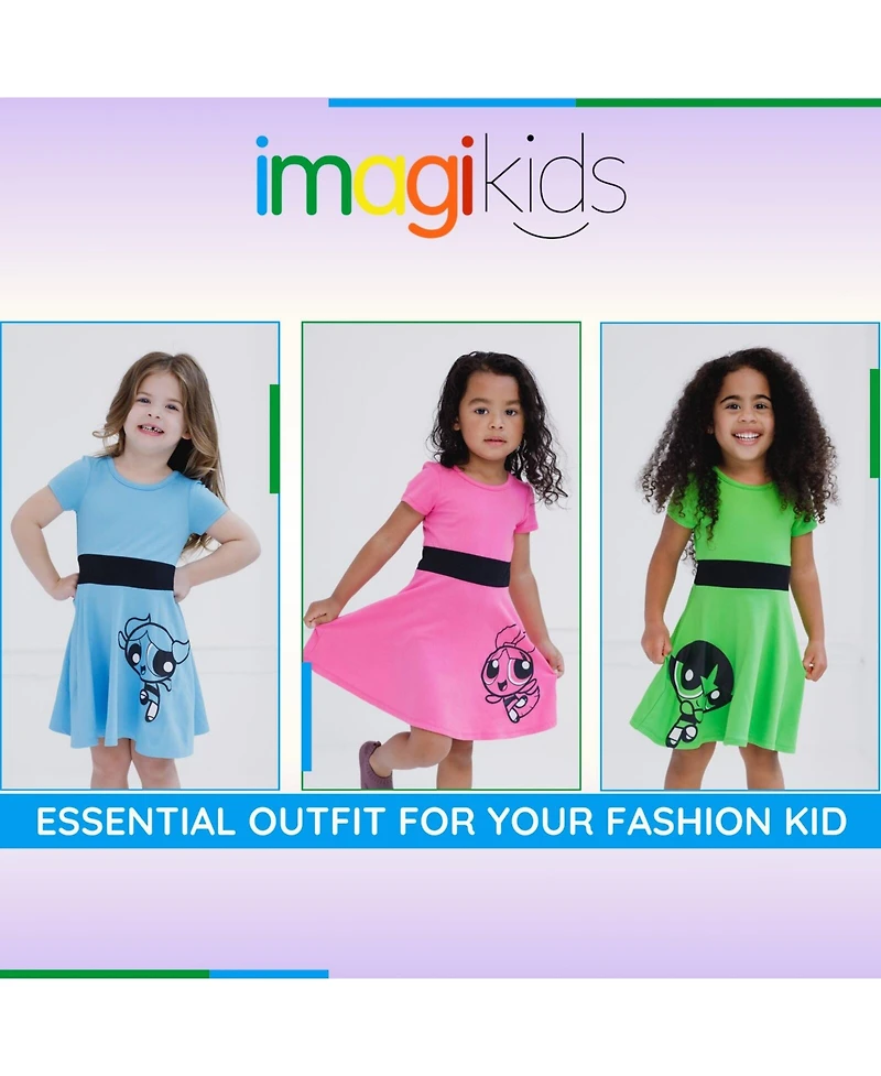 Powerpuff Girls Toddler The Bubbles Blossom Buttercup Cosplay Dress to