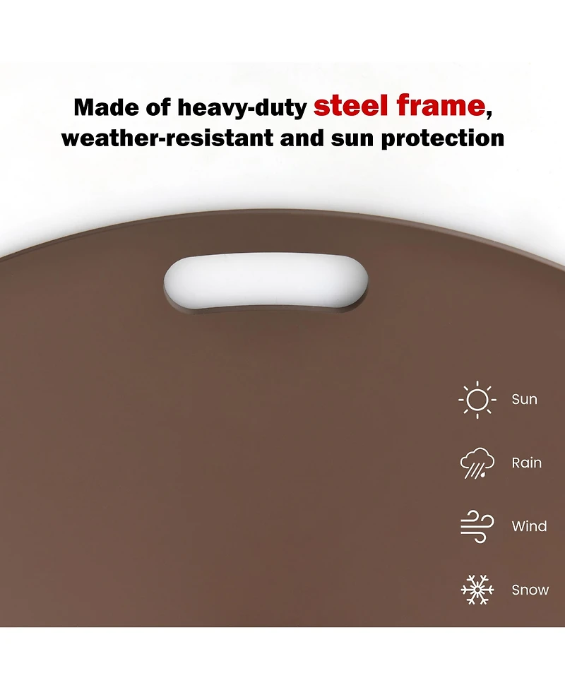 Gymax 9 Ft Patio Table Market Umbrella Yard Outdoor w/ Heavy-duty Base
