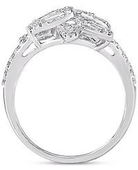Diamond Flower Statement Ring (1 ct. t.w.) in 14k White Gold