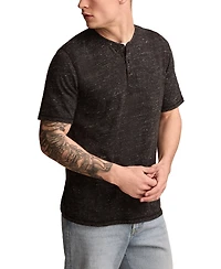 Lucky Brand Men's Linen Short Sleeve Henley Shirt