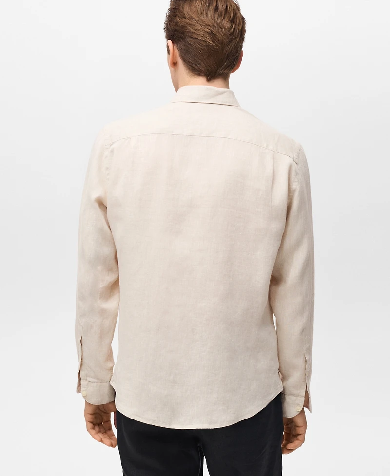 Mango Men's Regular-Fit Linen Shirt