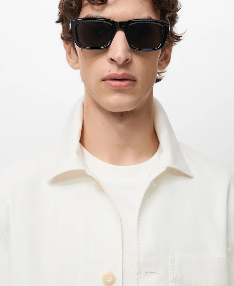 Mango Men's Linen Cotton Overshirt