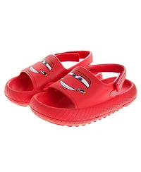 Disney Toddler Boys Cars Lightning McQueen Hook and Loop Backstrap Slides