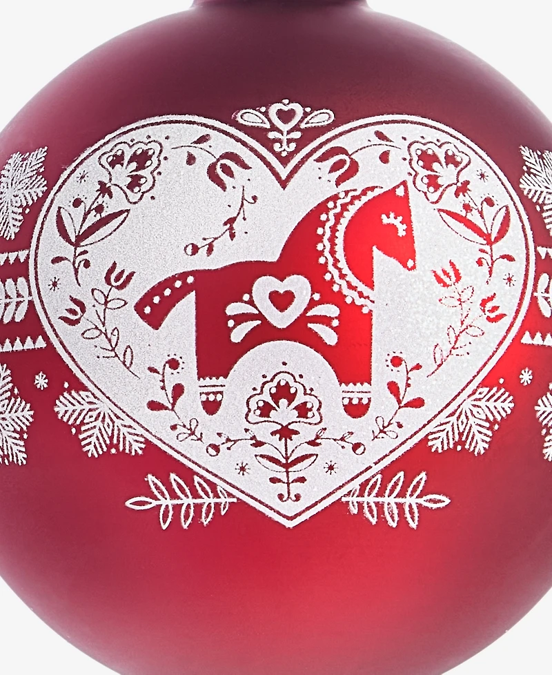 Holiday Lane Nordic Wonderland Folk Ball Ornament, Macy's Exclusive