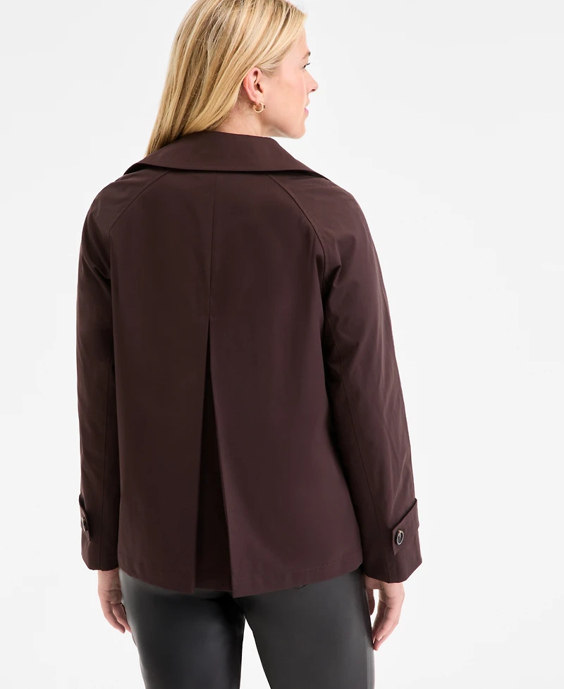 Michael Kors Women's Short Double-Breasted Trench Coat