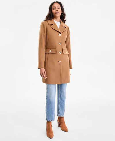 Michael Kors Women's Collared Button-Front Coat, Exclusively at Macy's