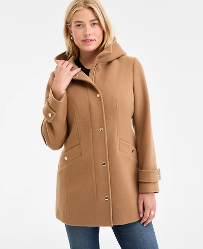 Michael Kors Women's Hooded Button-Front Coat, Exclusively at Macy's
