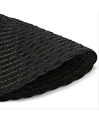 Dainty Home Classic 15" Round Woven Placemats Set of 6 - Durable, Reversible & Non-Slip Table Mats