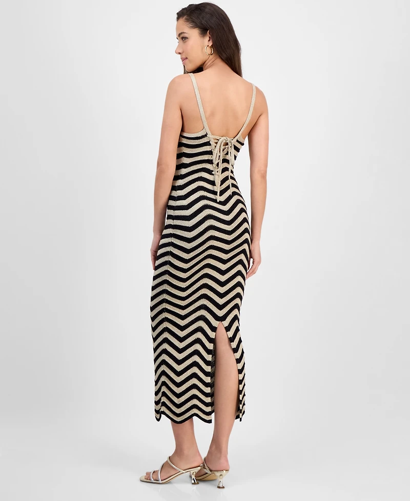 Guess Women's Vera Chevron Lace-Up Dress