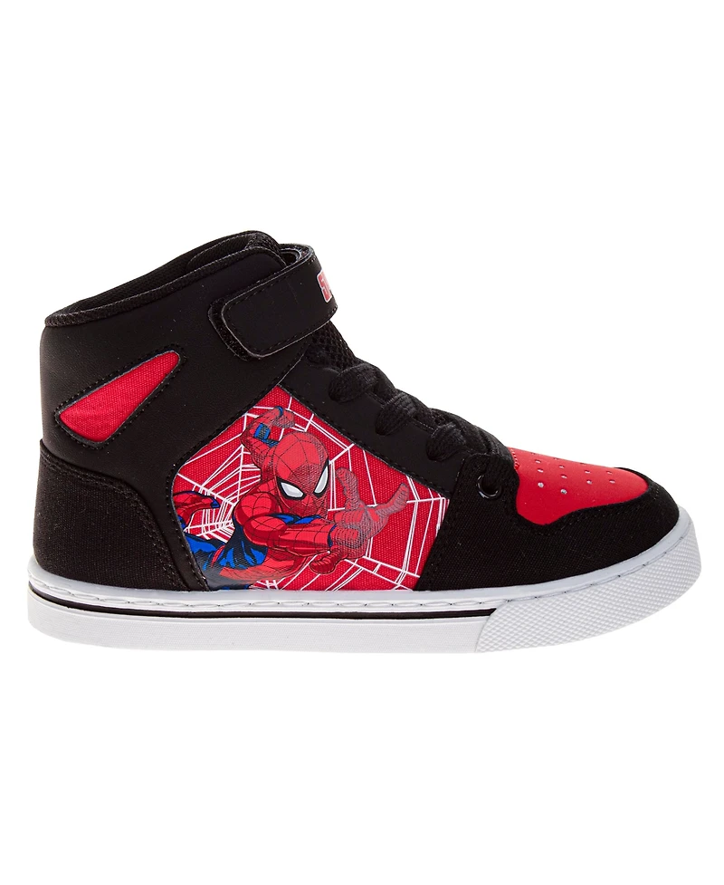 Spider-Man Little and Big Boys High Top Sneakers
