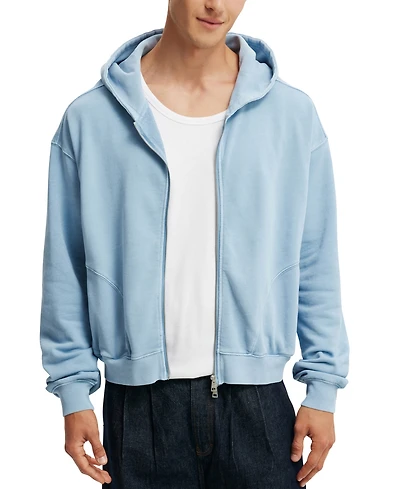 Cotton On Men's Cropped Zip Up Hoodie
