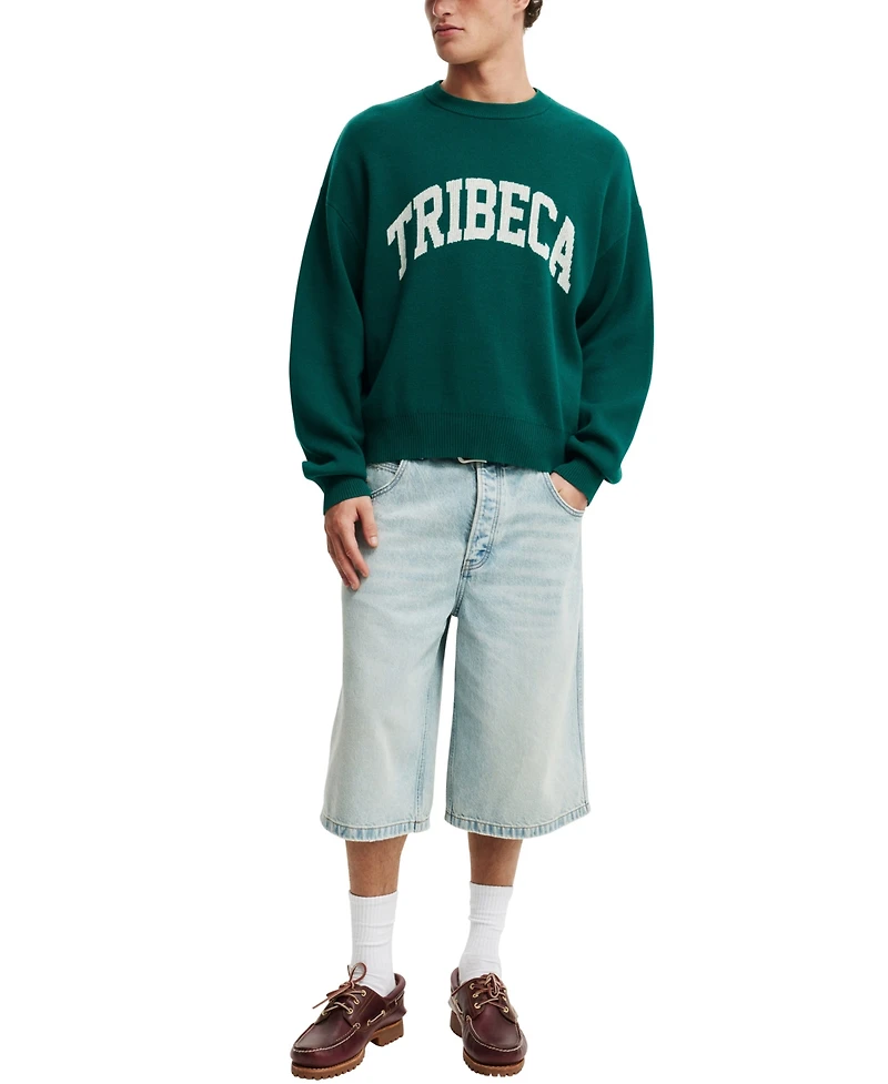 Cotton On Men's Heritage Crew Knit Sweatshirt