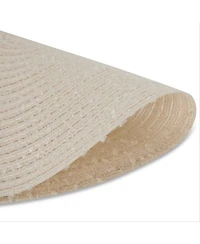 Dainty Home Boucle 15" Round Woven Placemats Set of 6 - Durable, Reversible & Non-Slip Table Mats