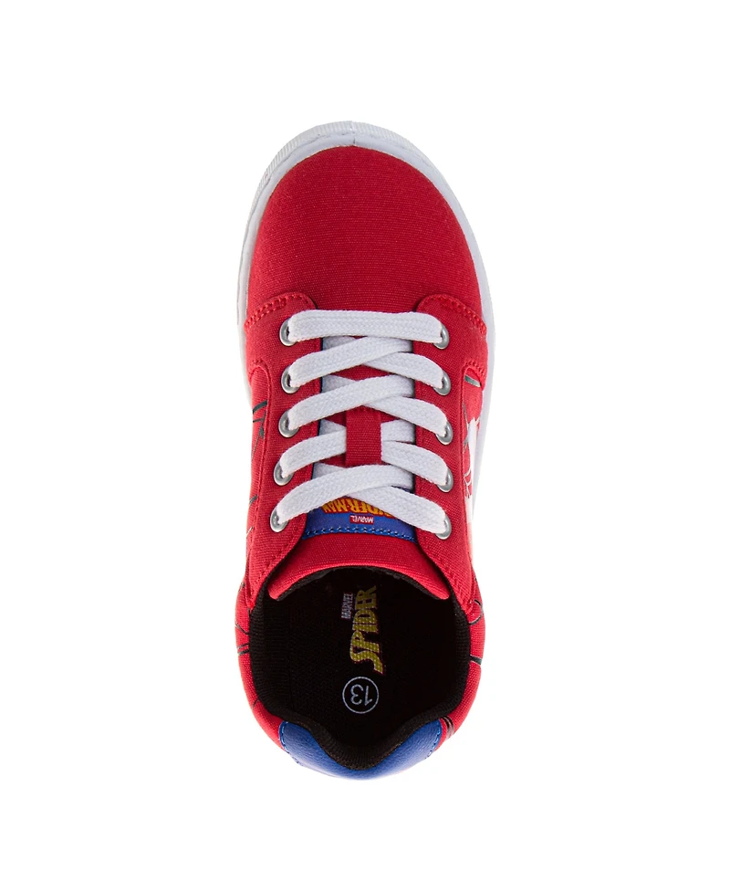 Spider-Man Little and Big Boys Lace Up Canvas Sneakers