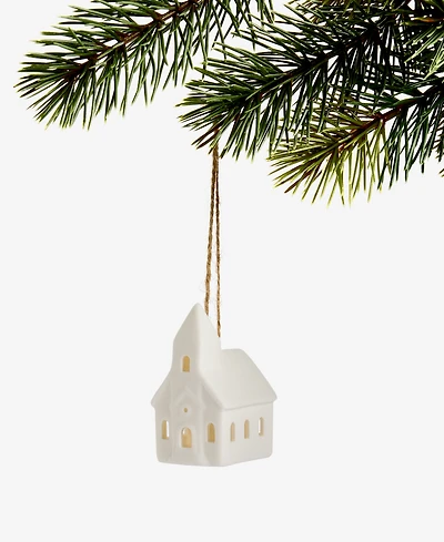 Holiday Lane Nordic Wonderland Ceramic House Ornament, Macy's Exclusive