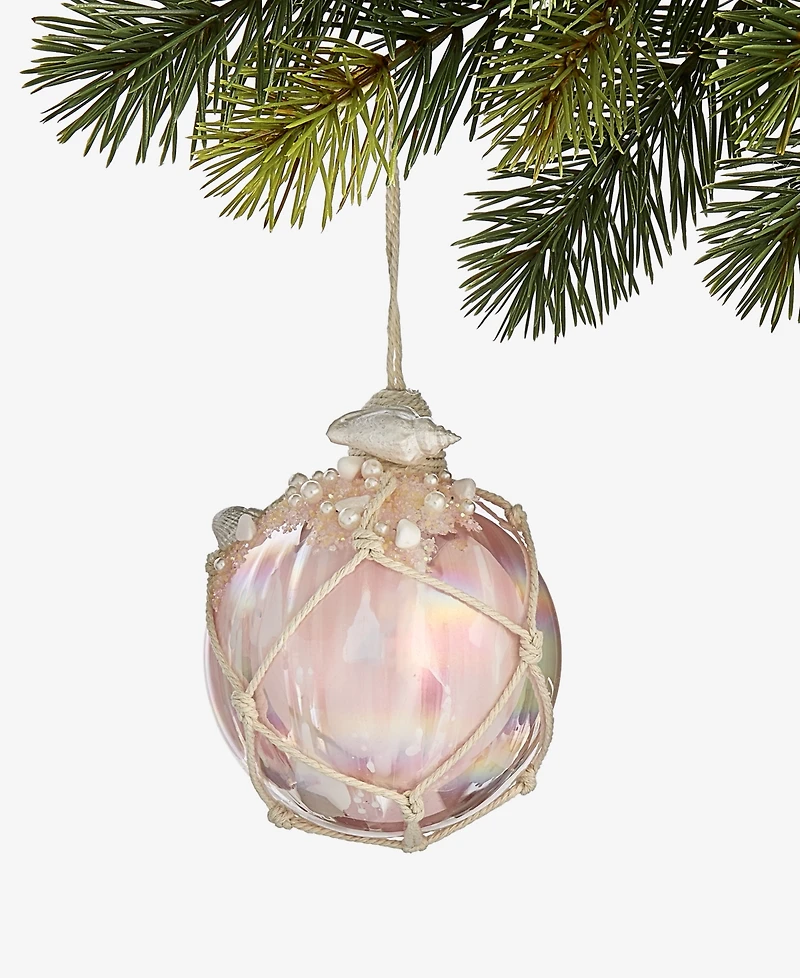 Holiday Lane Seaside Seashell Shimmer Ball Ornament, Macy's Exclusive