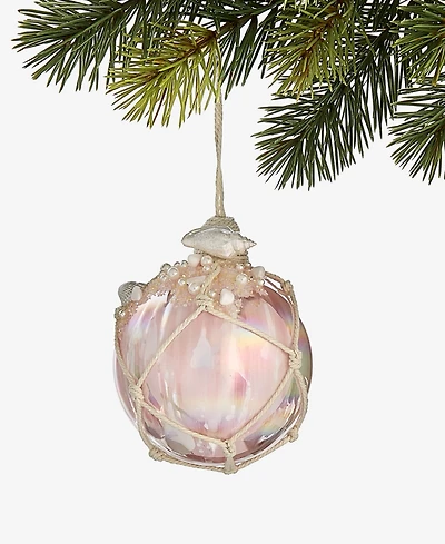 Holiday Lane Seaside Seashell Shimmer Ball Ornament, Macy's Exclusive
