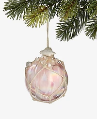 Holiday Lane Seaside Seashell Shimmer Ball Ornament, Macy's Exclusive