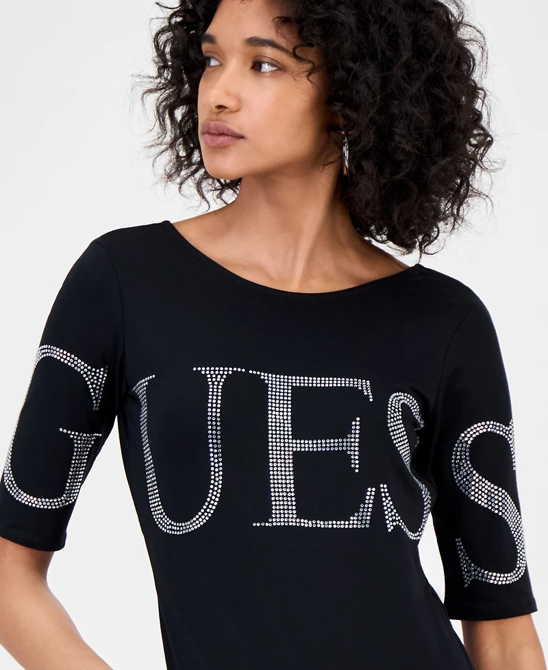 Guess Women's Bling Logo Bodysuit