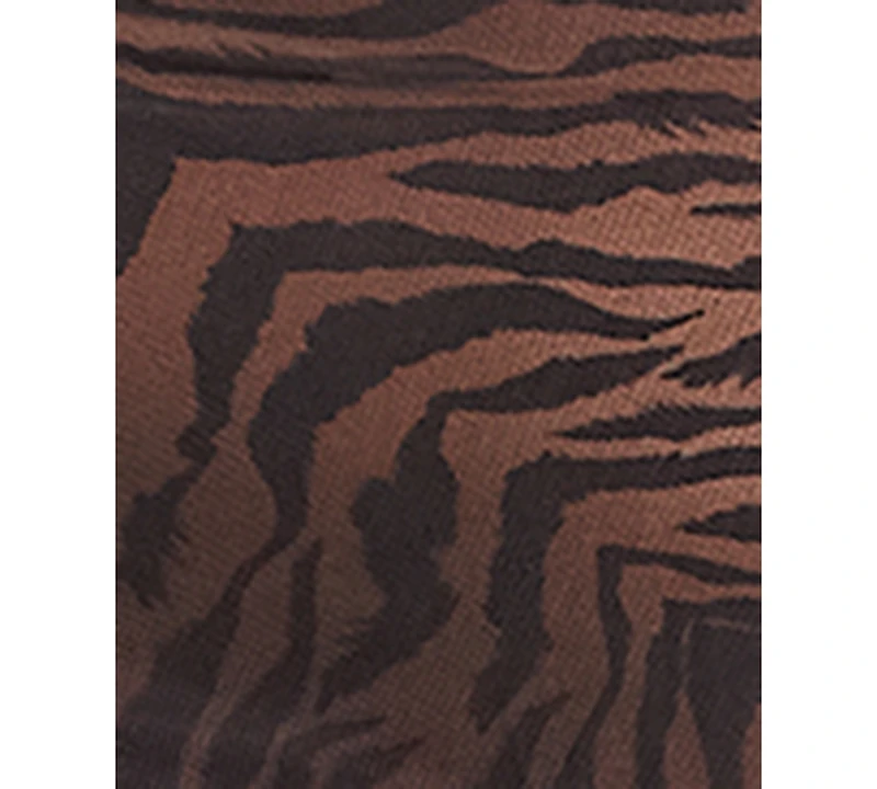 Katia Rae Juniors' Animal-Print Strapless Ruched Gown