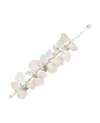Betsey Johnson Ivory Garden Glam Flower Petal Link Bracelet