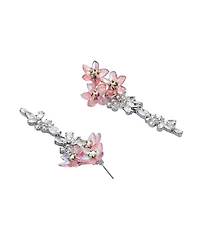 Betsey Johnson Faux Stone Garden Glam Flower Chandelier Earrings