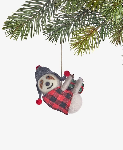 Holiday Lane Tiny Tidings Wool Sloth Ornament, Macy's Exclusive