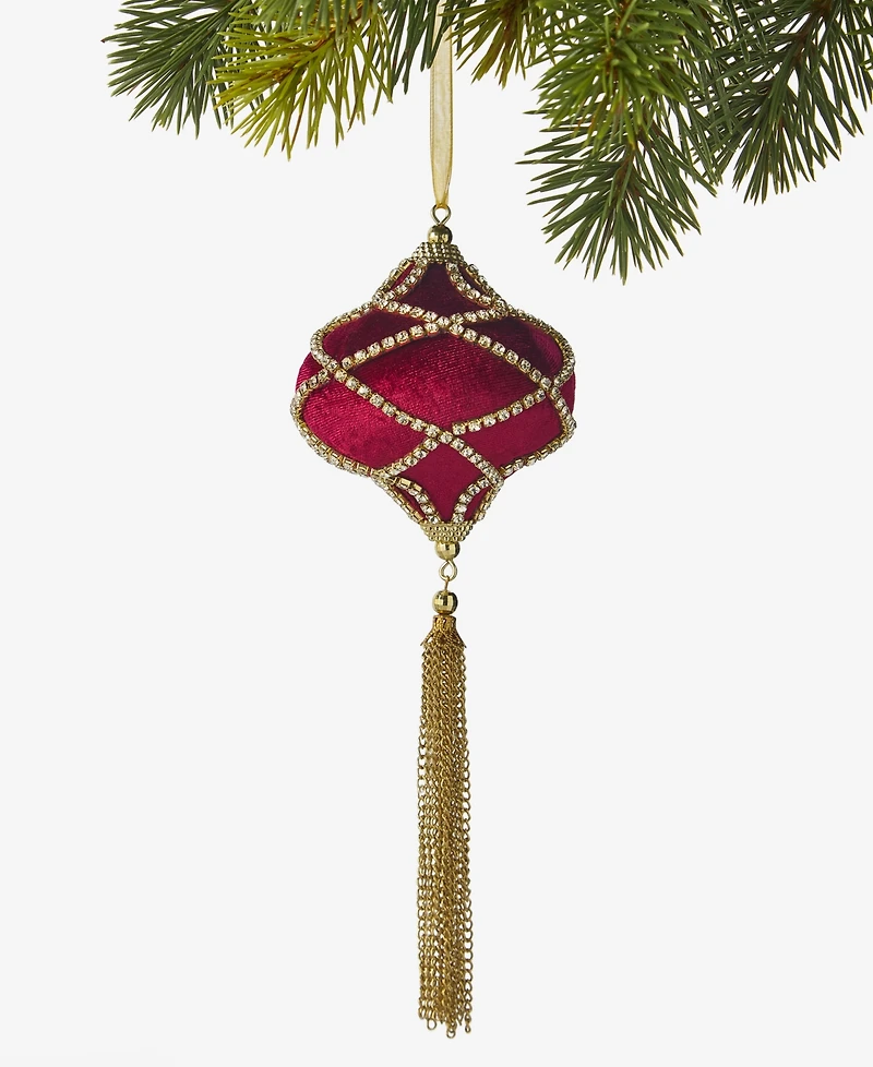 Holiday Lane Berry Tones Red Onion with Tassel Ornament, Macy's Exclusive