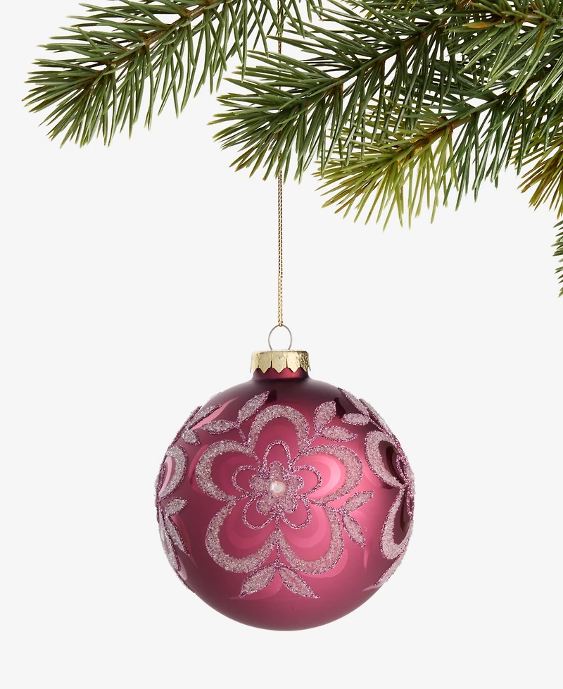 Holiday Lane Berry Tones Red and Gold Ball Ornament, Macy's Exclusive